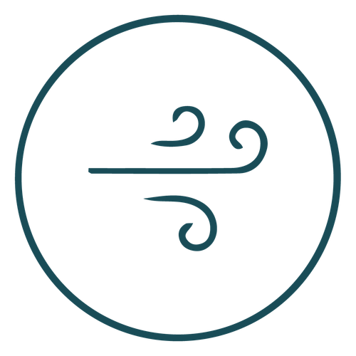 Wind damaged roof repair icon